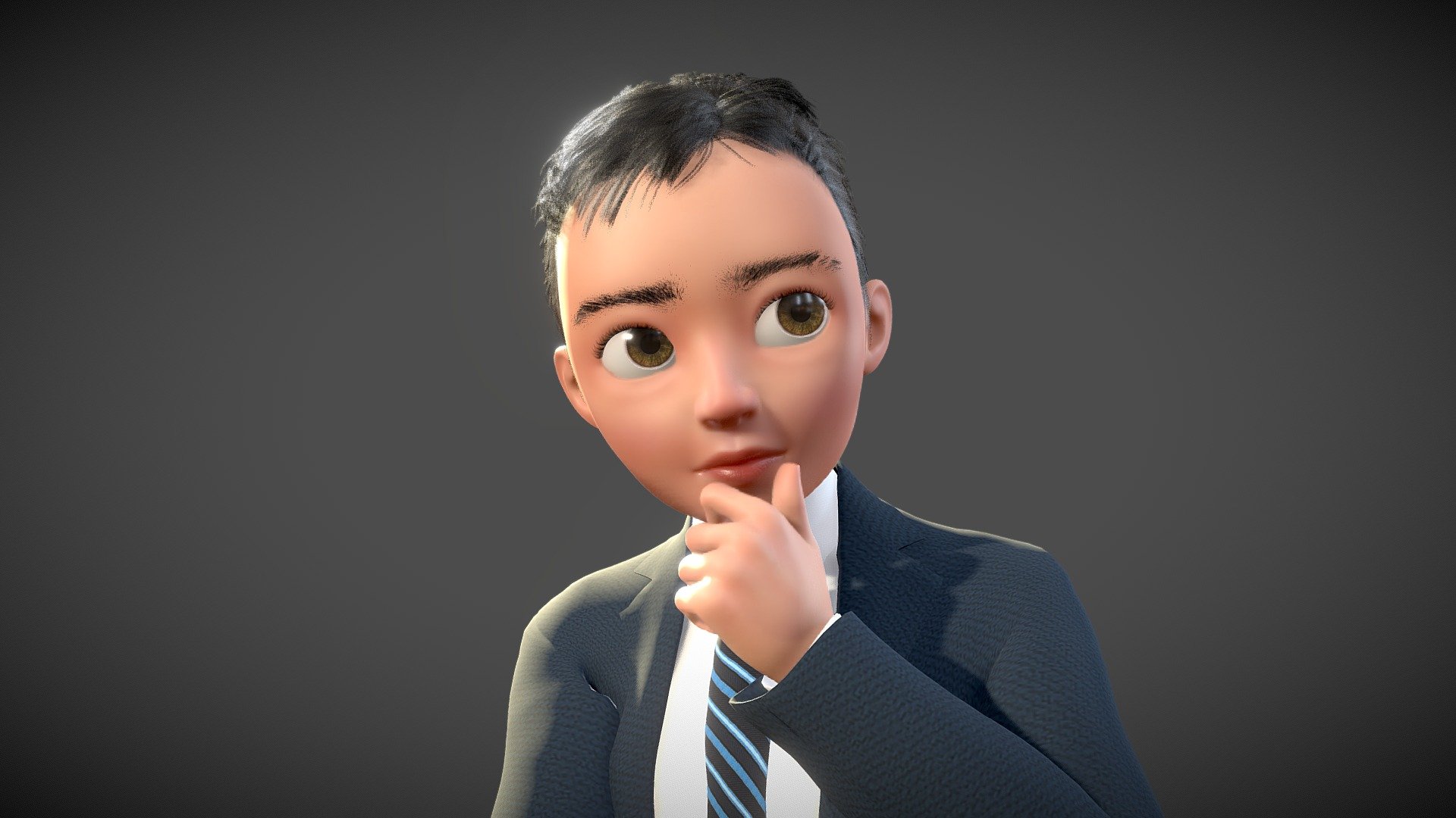 Cartoon, cartoon, cartoon male staff male teachers manager with binding 

File formats:

Maya 2019 MB (Redshift2.6.41 renderer  binding humanIK binding)

Fang binxing (including model, bone, skin binding, binding expression) 

Map and material:

A total of 45 high resolution textures, format of JPG. Body texture color size 4 k, highlights, such as normal mapping is 4 k. Maya scene Redshift is all models used in the material. 

Binding:

1) body had full binding, the action adjustable, can move freely zoom, satisfies the requirement of all kinds of animation. 2) have the motion capture HumanIK binding, binding with facial expression controller, convenient your animation process. 3) have a full facial binding controller system, controllable items as many as 176 species, 36 kinds of controller, 140 kinds of details expression controller Note, fully meet the demand of all kinds of animation.

Attachment contains a complete binding and rendering (including body binding, face binding, material rendering, etc.) - Cartoon teacher male secretary have a binding - Buy Royalty Free 3D model by mpc199075 3d model
