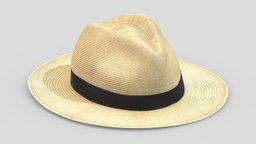 Sun Straw Fedora Hat