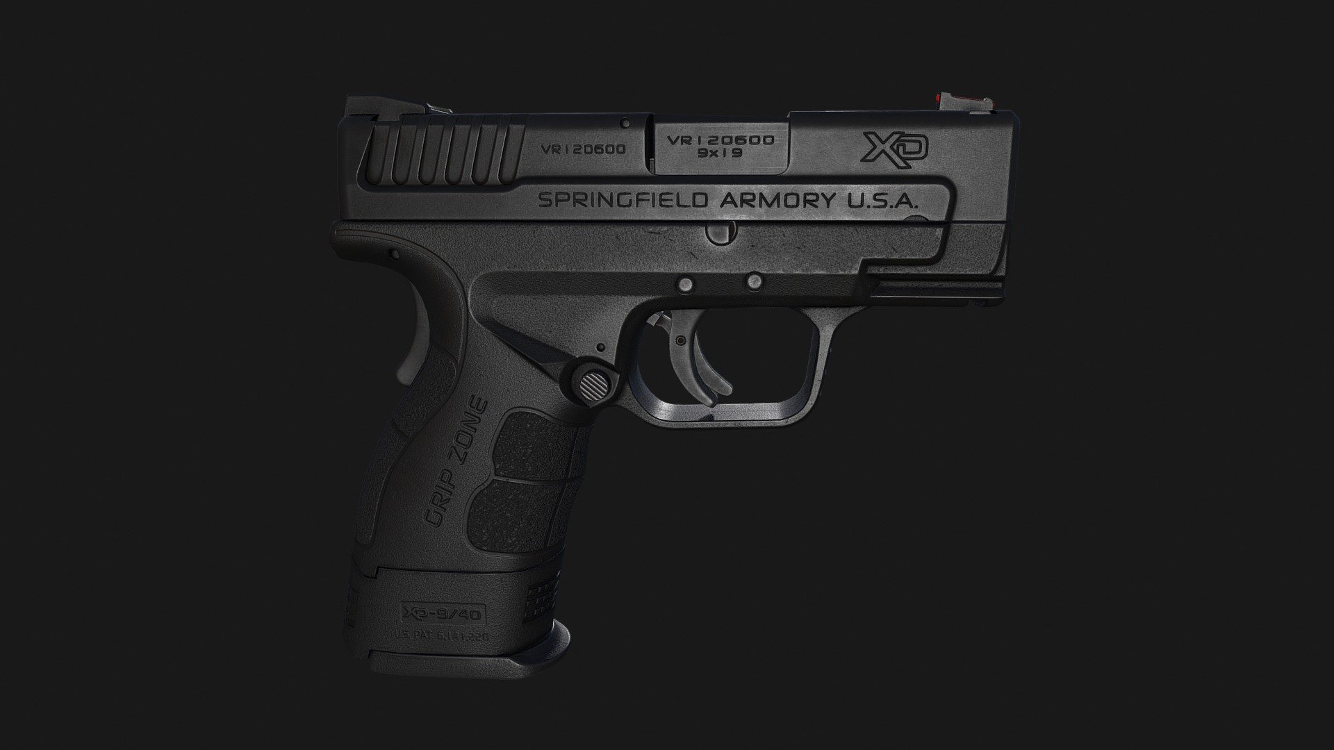 handgun and mag - 14k tris - Springfield Armory XD Mod.2 Sub-Compact - Download Free 3D model by raimeiyonke 3d model