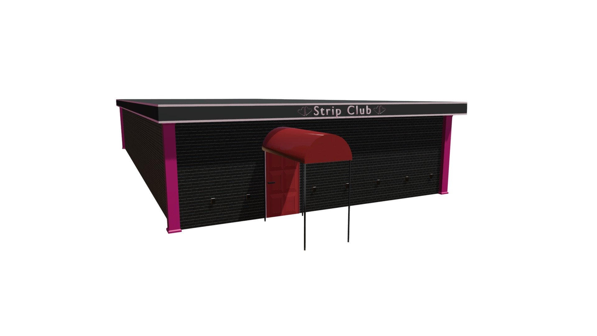 3D model of Strip club Exterior

Made in Blender.

Textures and materials included

Every Object is UV-unwrapped

There is no nudity in this model



A strip club is a venue where strippers provide adult entertainment, predominantly in the form of striptease or other erotic dances. Strip clubs typically adopt a nightclub or bar style, and can also adopt a theatre or cabaret-style 3d model
