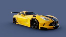 3d model Viper track, high, muscle, viper, sports, supercar, dodge, american, performance, engine, horsepower, srt, iconic, v10, car