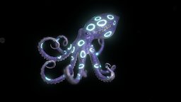 Tinkle the Blue Ring Octopus vray, 3dsmax