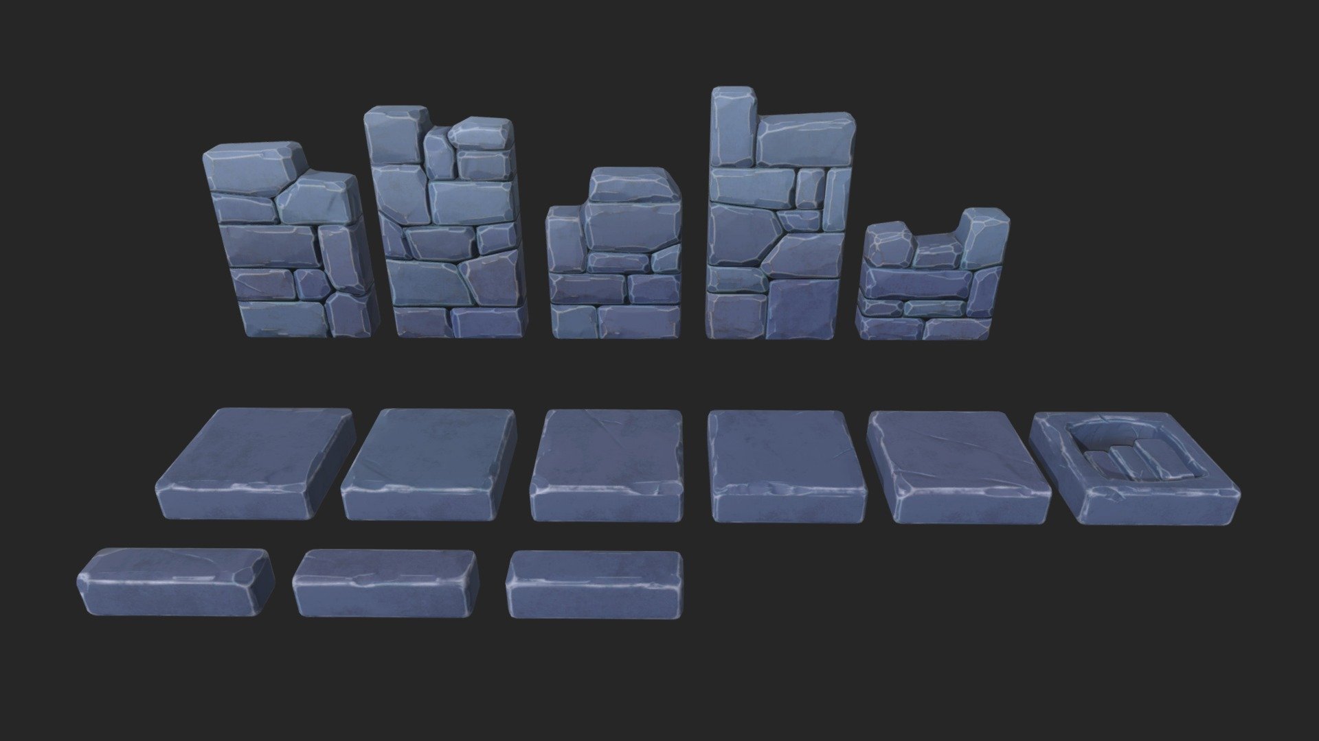 Modular dungeon room kit.

Tools used:




Zbrush for sculpting

Blender for low poly creation

Substance 3d Painter for texturing
 - Walls & floor - 3D model by sauti 3d model