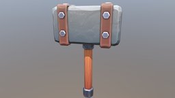 Stylized Hammer hammer, thors-hammer, handpainted, pbr, stylized