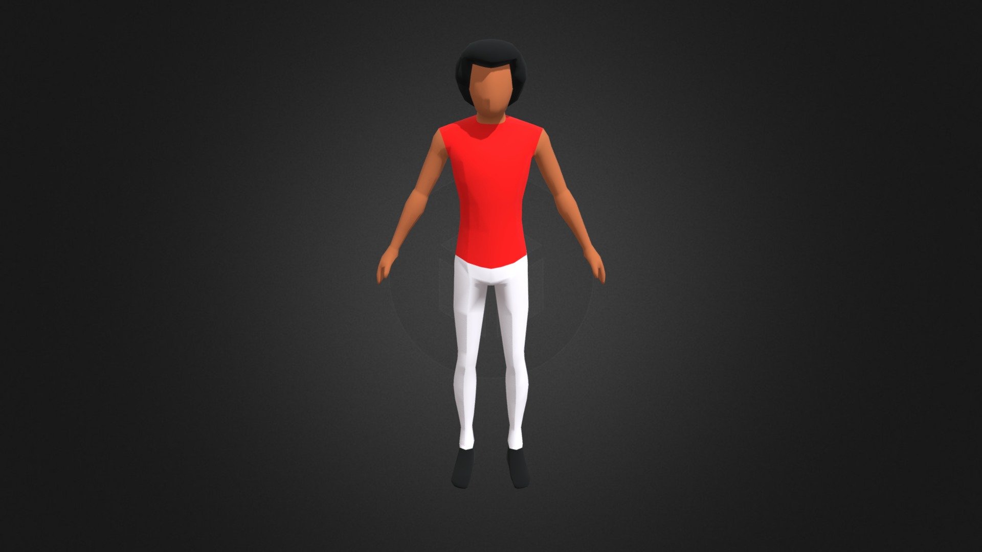 A low poly character for the game &ldquo;Muvuca - Lost n' Crowd