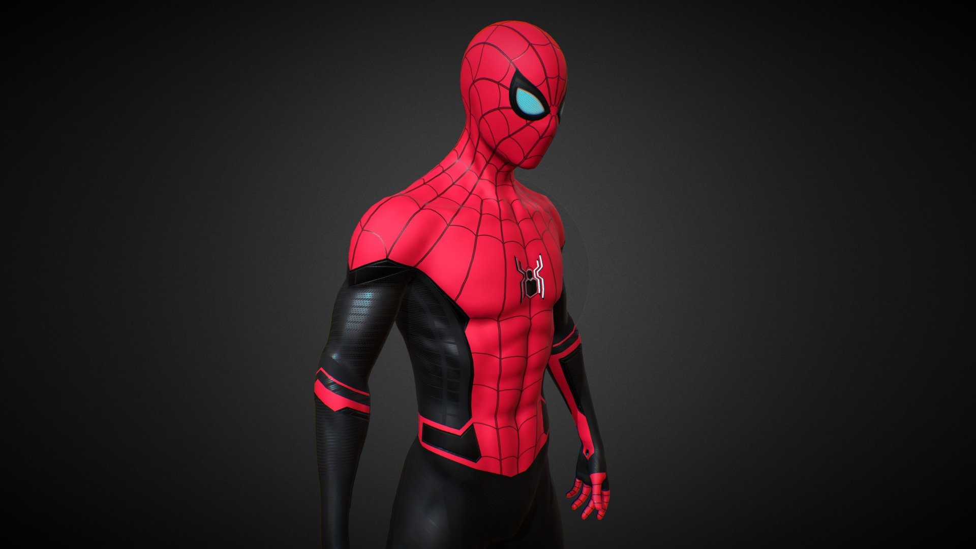 Hey Gys
After so long i made Spider-man far from home upgraded suit,This suit was chalanging for me because the lining part of his back arms and legs was so difficult but i finally made it possible 3d model