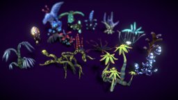 Cartoon Seaweed_11 plants, props, aqua, seaweed, environment-assets, assets-game, noai