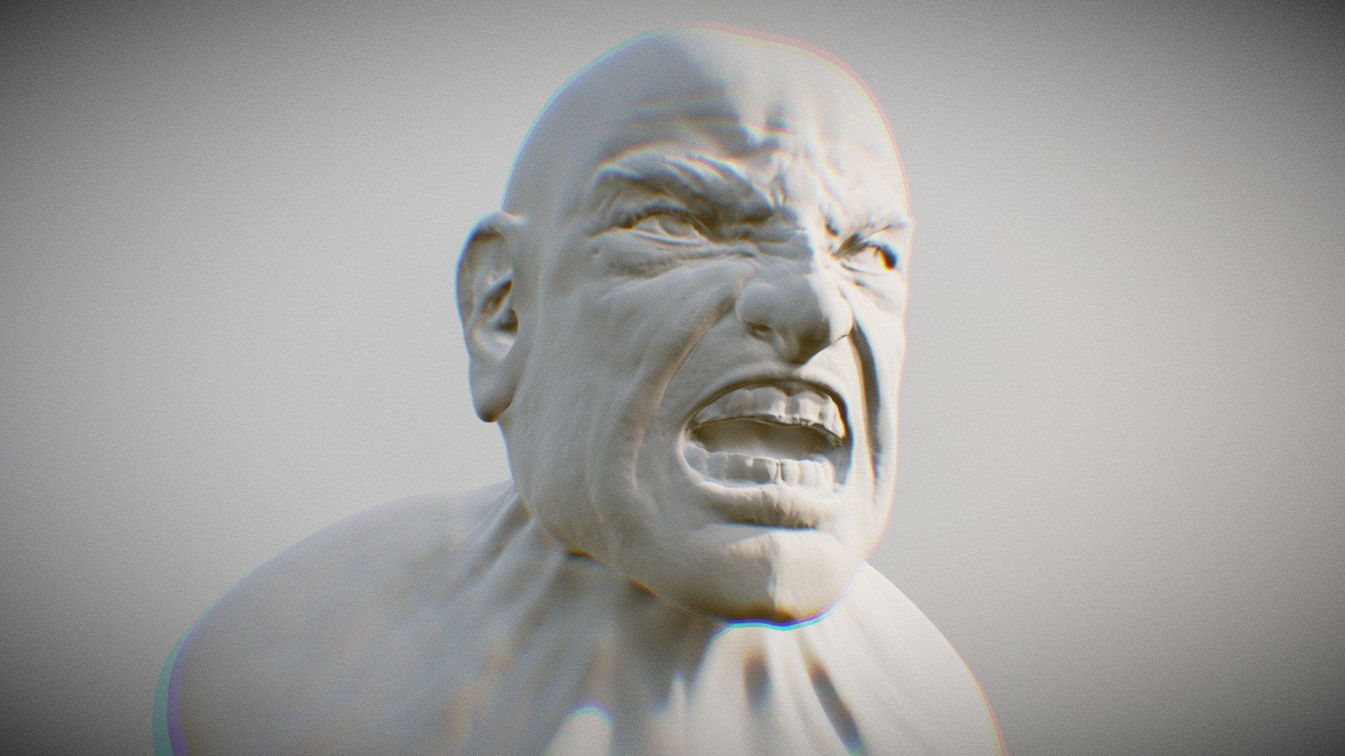 Quuick sculpt in sculptris - Angry - 3D model by junwei.ng 3d model