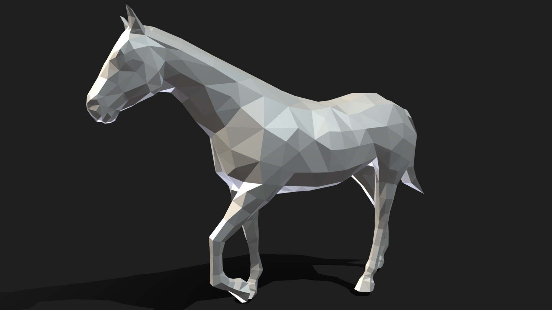 Horse Poly Art made in maya STL file made in Zbrush Ready for 3D Print Low Poly ready for games Thanks 3d model