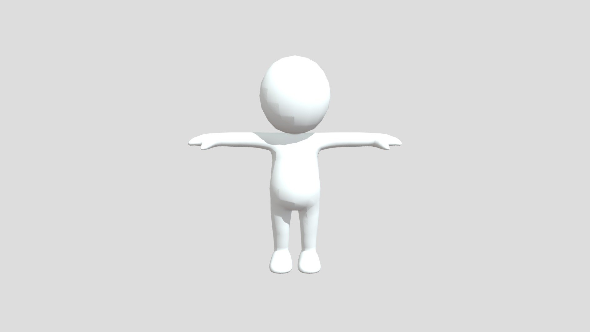 Low poly fat hyper-casual stickman - Fat Hyper-Casual Stickman - Download Free 3D model by Deterome 3d model