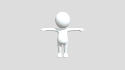 Fat Hyper-Casual Stickman stickman, character, low-poly, hyper-casual