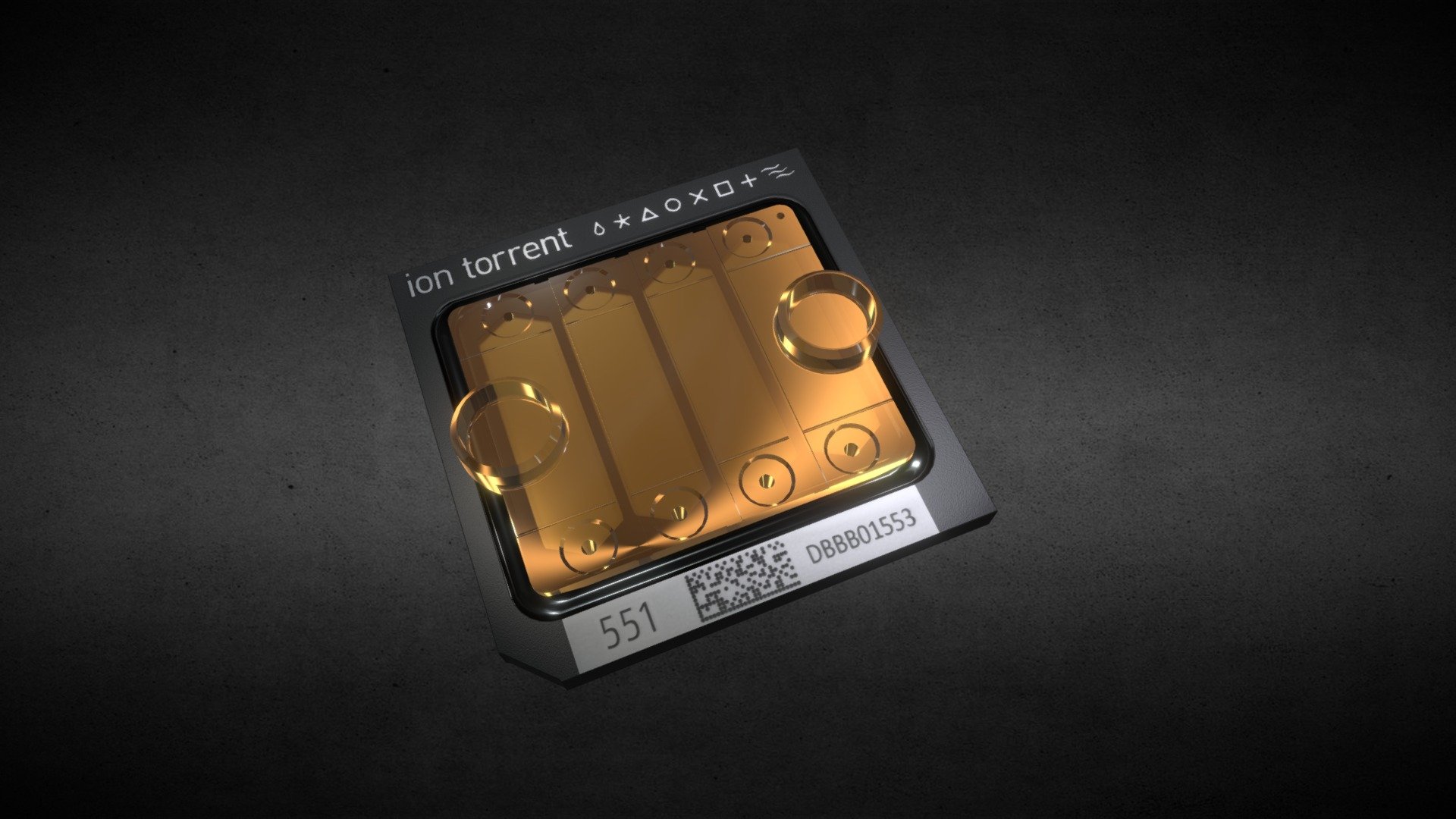 551 Gene Chip - 3D model by thedude 3d model