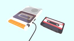 Cassette Player player, cassette, blender, lowpoly, blender3d
