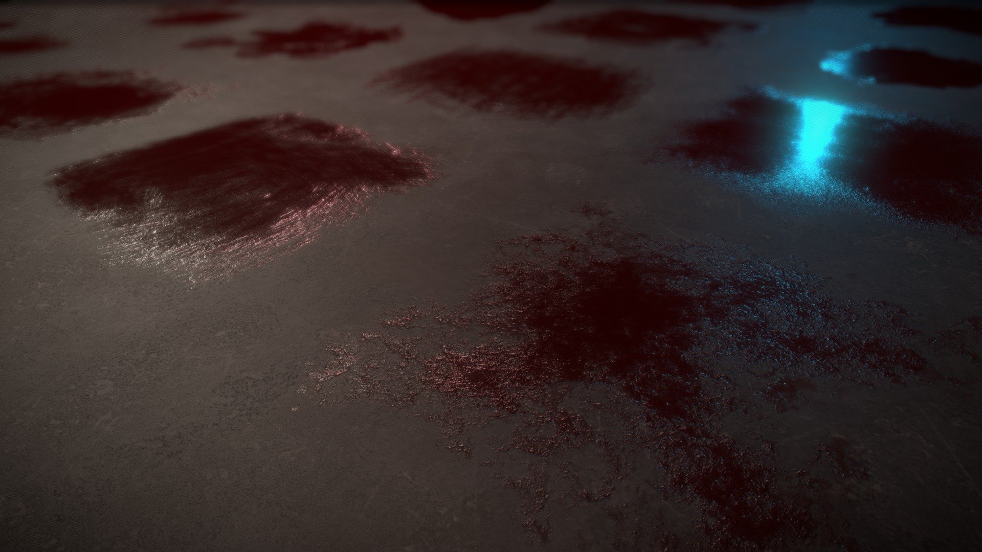 Couple of different types of blood pools that can be placed on a hard surface scene. Each pool is a plane that can be moved anywhere. Textures are currently optimised to look good in Unreal 5, so feel free to adjust any changes if necessary.
*** Download it here on ArtStation store** https://artstn.co/m/03gr5 - Pool of Blood Low Poly Planes - 3D model by Shaz (@shaz13) 3d model