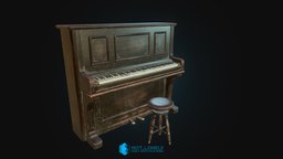 Old Piano worn, western, dirty, substancepainter