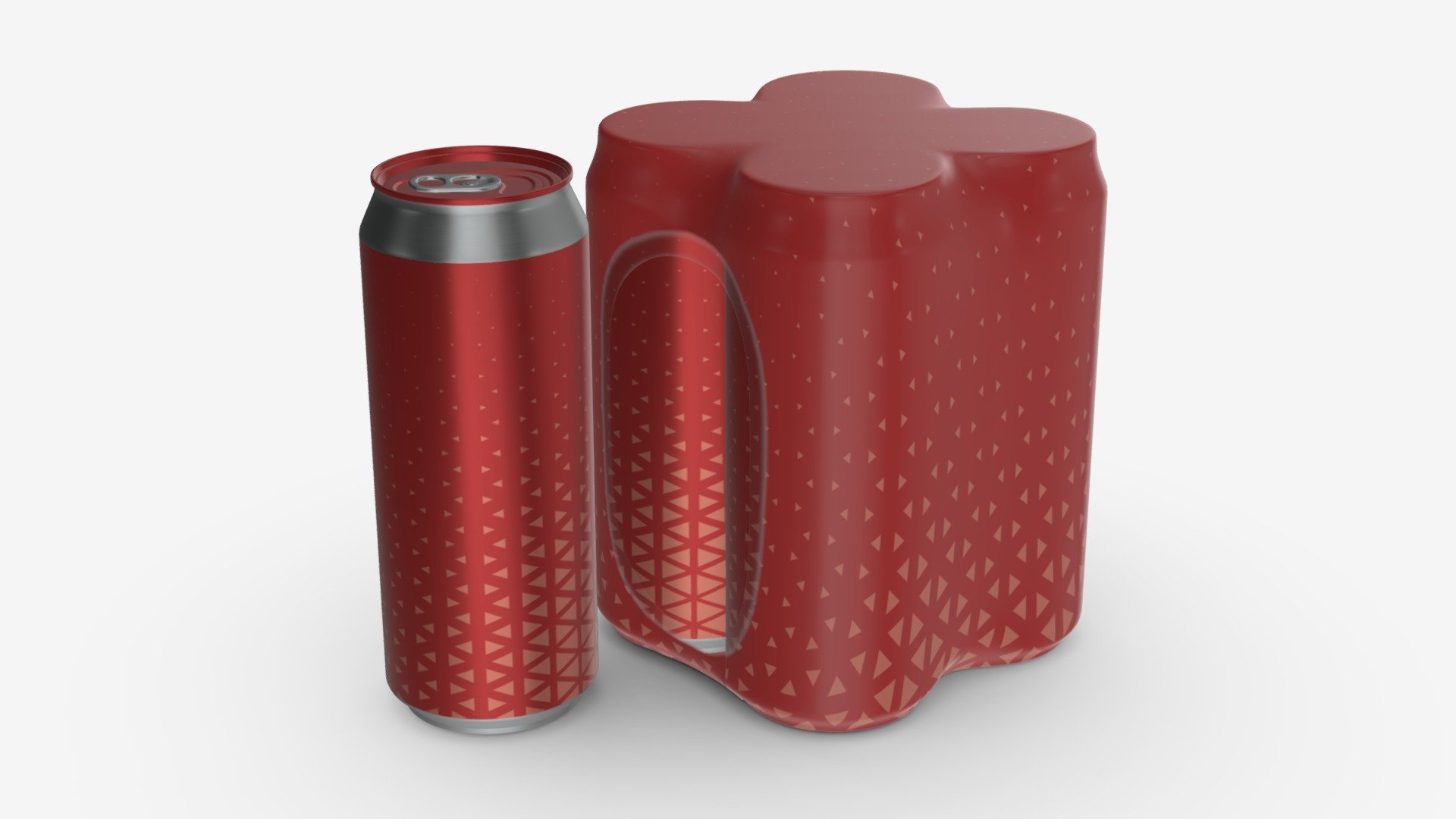 Packaging for 500 ml four beer soda cans - Buy Royalty Free 3D model by HQ3DMOD (@AivisAstics) 3d model