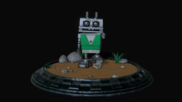Robot Lowpoly model cyber, hare, gamereadyasset, robot-model, scifimodels, lowpoly, scifi, robot, gameready, zayac, nupogodi