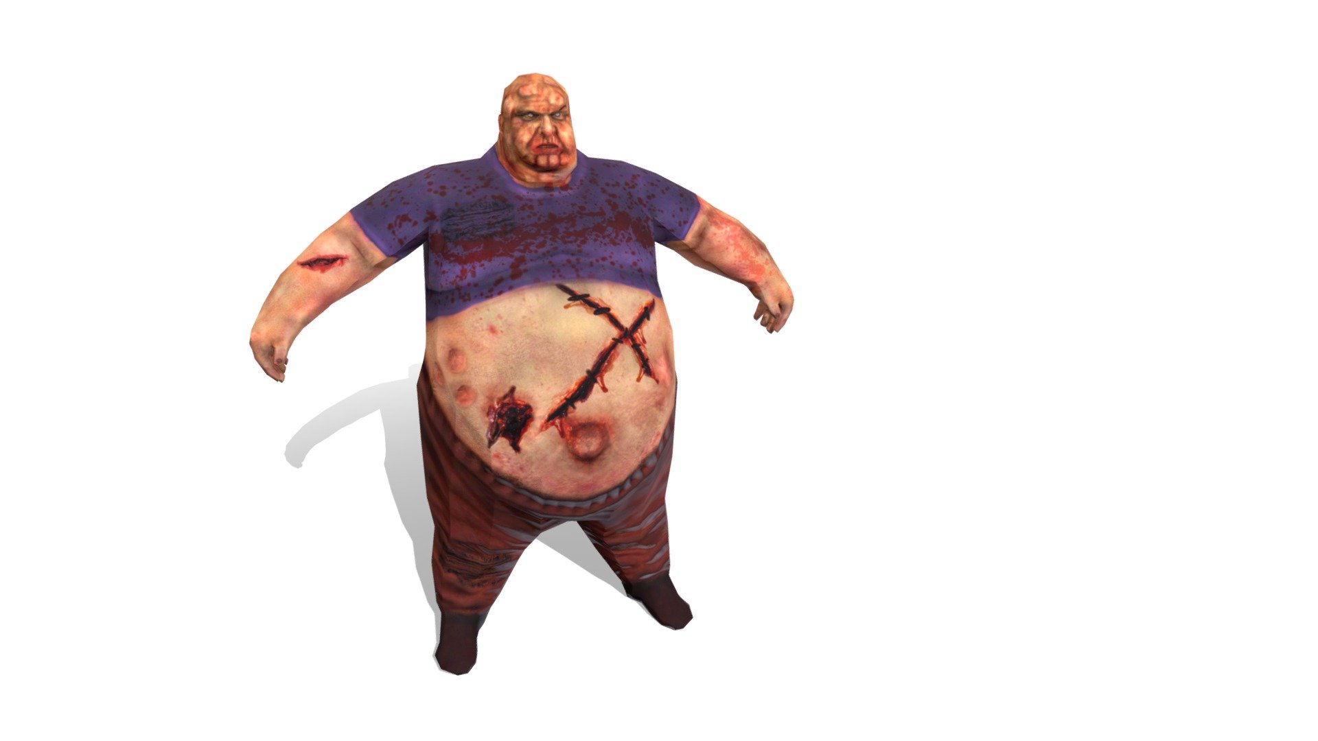 Fat Zombie - Fat Zombie - Buy Royalty Free 3D model by YodhaGameStudio 3d model