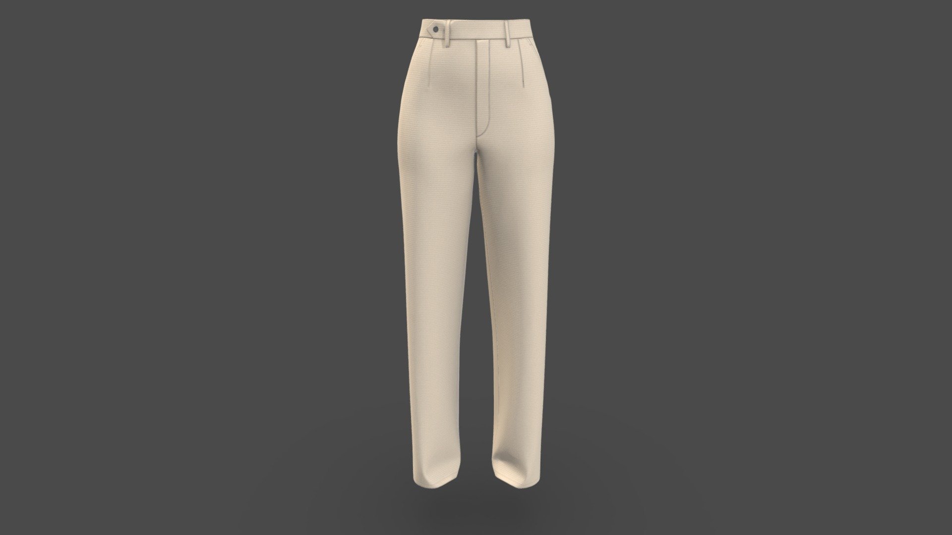 Women Fashion Chino Pant
Version V1.0

Realistic high detailed Women Chino Pant with high resolution textures. Model created by our unique processing &amp; Optimized for Web and AR / VR. 

Features

Optimized &amp; NON-Optimized obj model with 4K texture included




Optimized for AR/VR/MR

4K &amp; 2K fabric texture and print details

Optimized model is 1.97MB

NON-Optimized model is 18.3MB

Woven fabric texture details included

GLB file in 2k texture size is 3.90MB

GLB file in 4k texture size is 17.3MB  (Game &amp; Animation Ready)

Suitable for web application configurator development.

Fully unwrap UV

The model has 1 material

Includes high detailed normal map

Unit measurement was inch

Triangular Mesh with 11k Vertices

Texture map: Base color, OcclusionRoughnessMetallic(ORM), Normal

We make the digital 3D apparel design service affordable and compatible for your fast moving business.

For more details or custom order send email: hello@binarycloth.com


Website:binarycloth.com - Women Fashion Apparel Chino Pant - Buy Royalty Free 3D model by BINARYCLOTH (@binaryclothofficial) 3d model