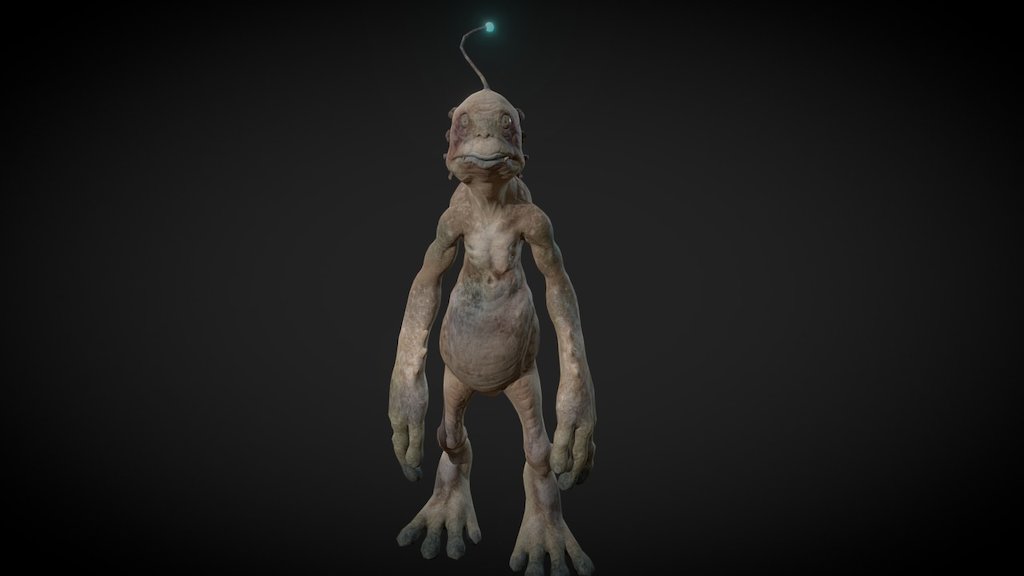 A creature inspired by Carlos Huante's concept. 1x2k texture set and 6k polys - Krokett - 3D model by sinnart 3d model
