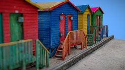 The Muizenberg Beach Huts south, africa, huts, summer, holiday, town, beach, cape, colorful, developers, realitycapture, architecture, blender, construction, muizenberg