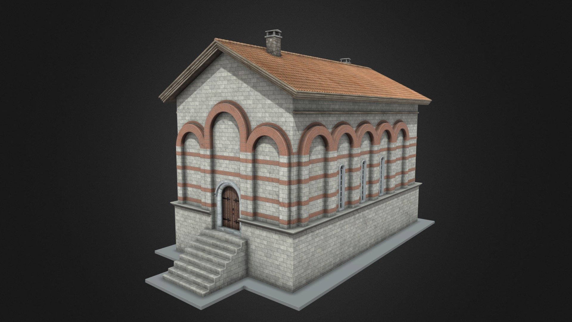 This is a model of a medieval administrative building used in the VR restoration of the Medieval Town-Fortress Cherven.

The model was initially created in 3Ds Max 2012, then fully textured and rendered using V-Ray

Check out more models from the Cherven VR restoration at https://skfb.ly/oS6TM - Town-Fortress Cherven Administration Building - 3D model by Tornado_Studios 3d model