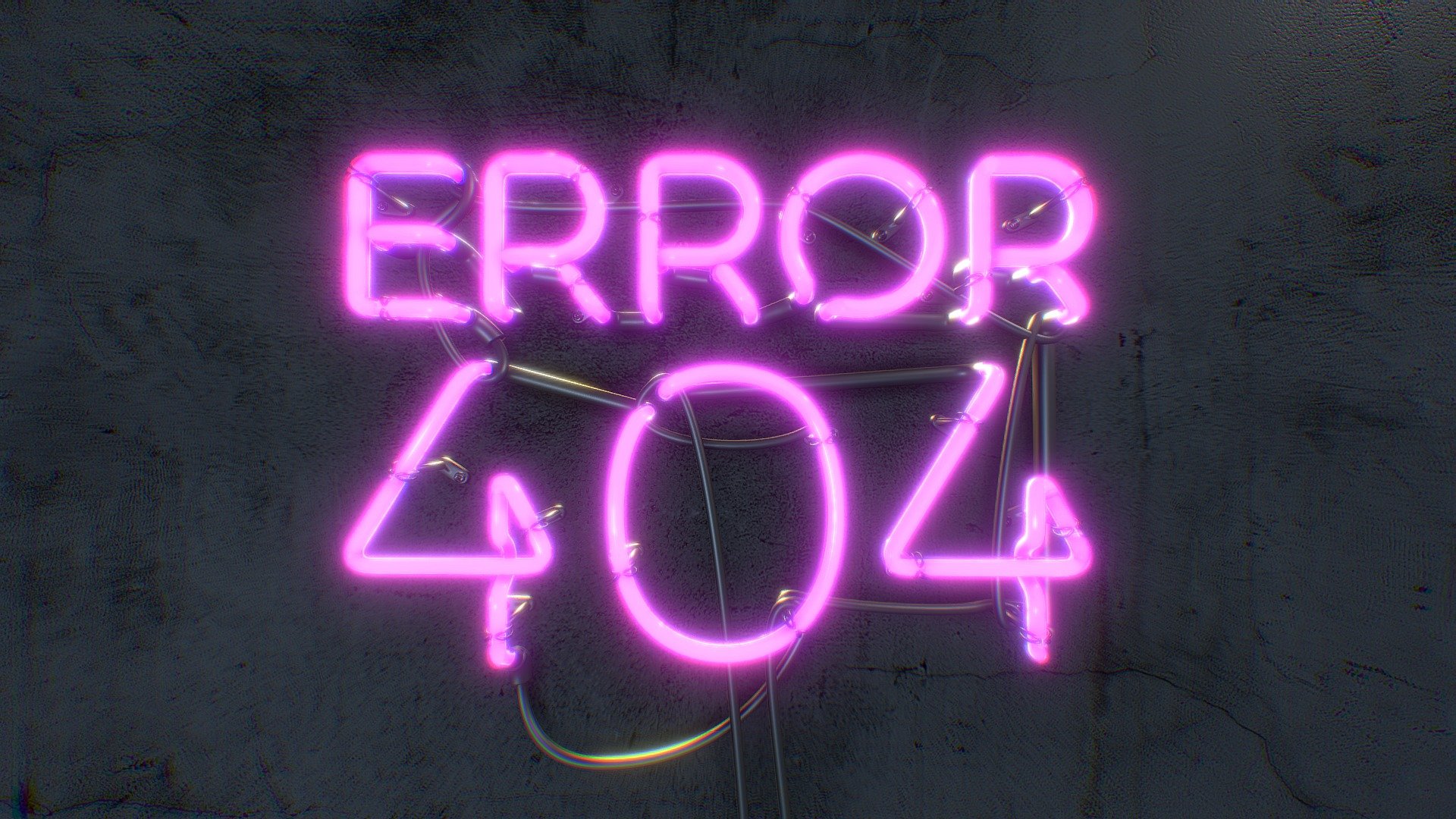 Neon sign for our Error 404 page - Error404 sign - 3D model by Studio Ochi (@studioochi) 3d model