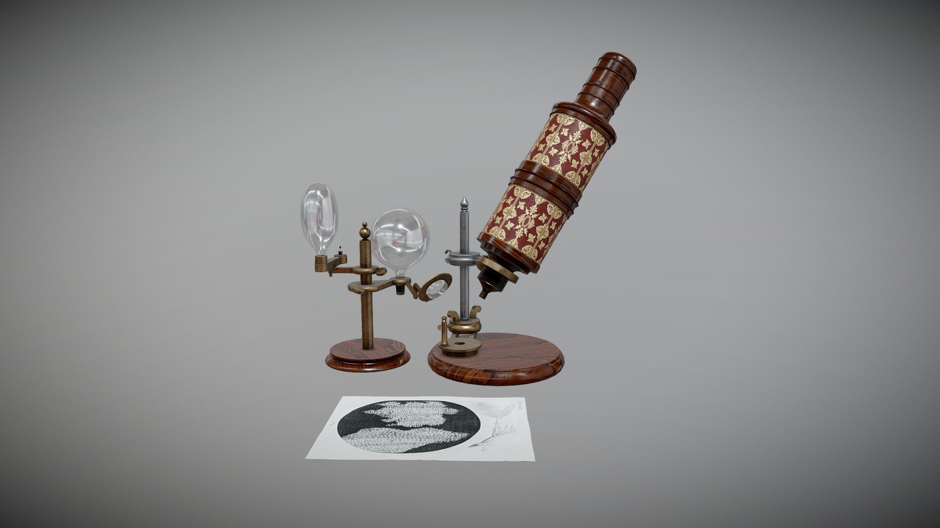 Icons of Invention - Hooke Microscope - 3D model by Vida Systems (@objects1) 3d model