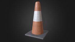 Simple Traffic Cone cone, props, safety, trafficcone, city