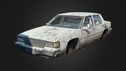 1987-1988 Fleetwood [Scan] automobile, sedan, cadillac, junkyard, fleetwood, 1987, 1988, brougham, photoscan, photogrammetry, car, deville