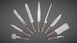 Knife collection pack, cook, collection, cut, bread, pizza, cooking, vegitable, butcher, fillet, universal, cutting, cooks, spatula, peel, sha, kichen, knife, blender, free