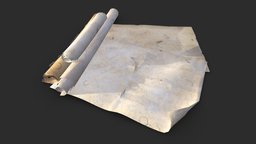 Old Parchments lod, vintage, retro, paper, props, map, old, document, script, papyrus, game-asset, low-poly, asset, game, pbr, lowpoly, gameart, gameready