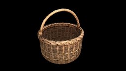 Net basket baking, b3d, basket, remake, photoscan, photogrammetry, lowpoly