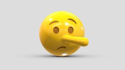 Apple Lying Face face, set, apple, messenger, smart, pack, collection, icon, vr, ar, smartphone, android, ios, samsung, phone, print, logo, cellphone, facebook, emoticon, emotion, emoji, chatting, animoji, asset, game, 3d, low, poly, mobile, funny, emojis, memoji