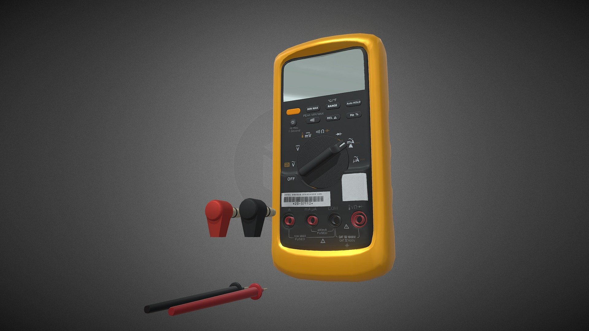 a 3d model of Multi Meter and his parts - Multimeter - 3D model by Compedia 3d model