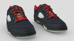 Clot X Nike Air Jordan 5 Retro Low JADE secondlife, ar, shoes, imvu, sl, nike, trainer, footwear, tactical, sneaker, adidas, yeezy, sims, jordan, streetwear, shoescan, nft, peopleurban