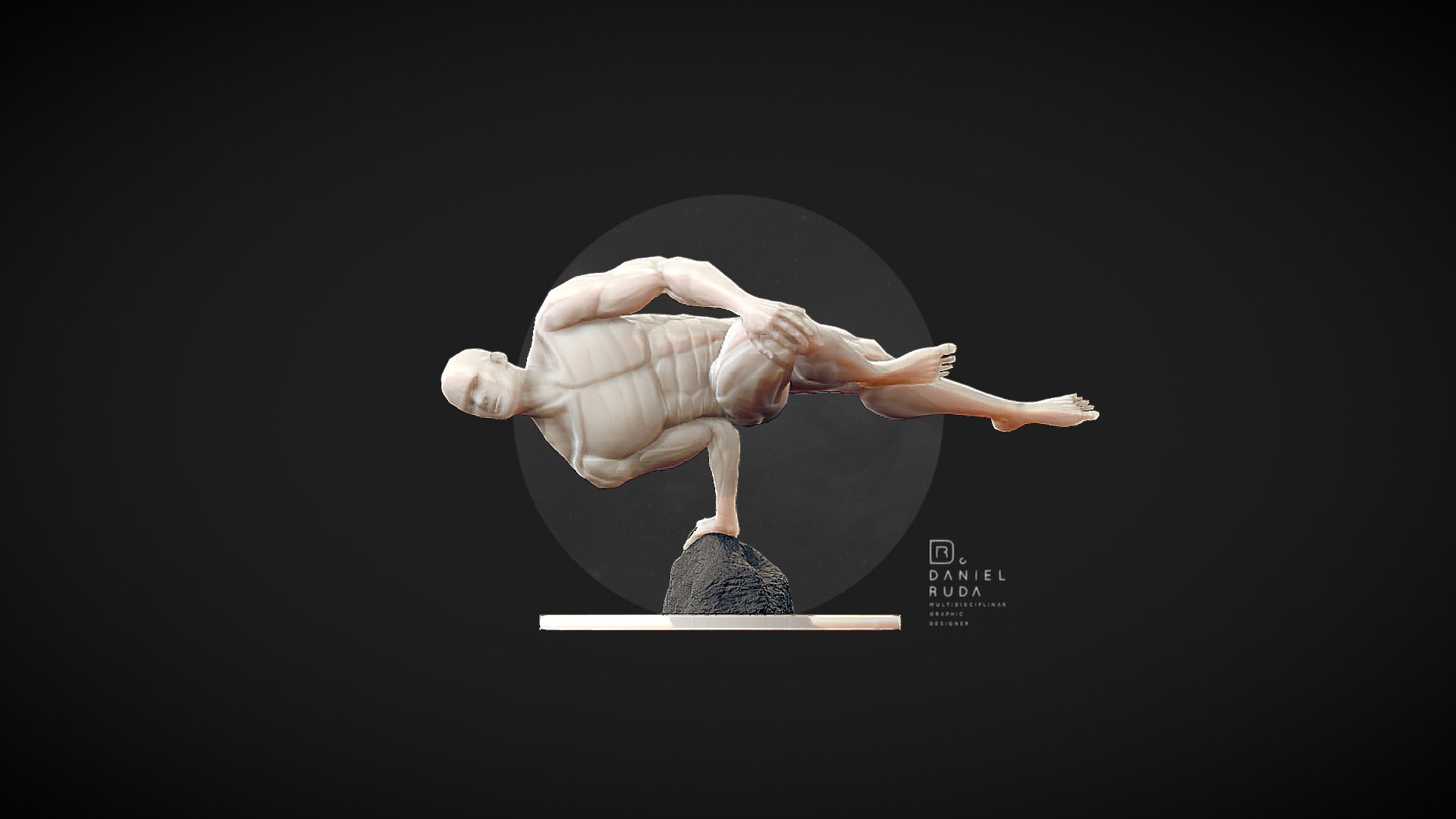 Zbrush | 3dmax - YOGA - Low poly anatomy study - Buy Royalty Free 3D model by daniruda 3d model