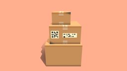 Box box, pixel-art, blockbench, low-poly