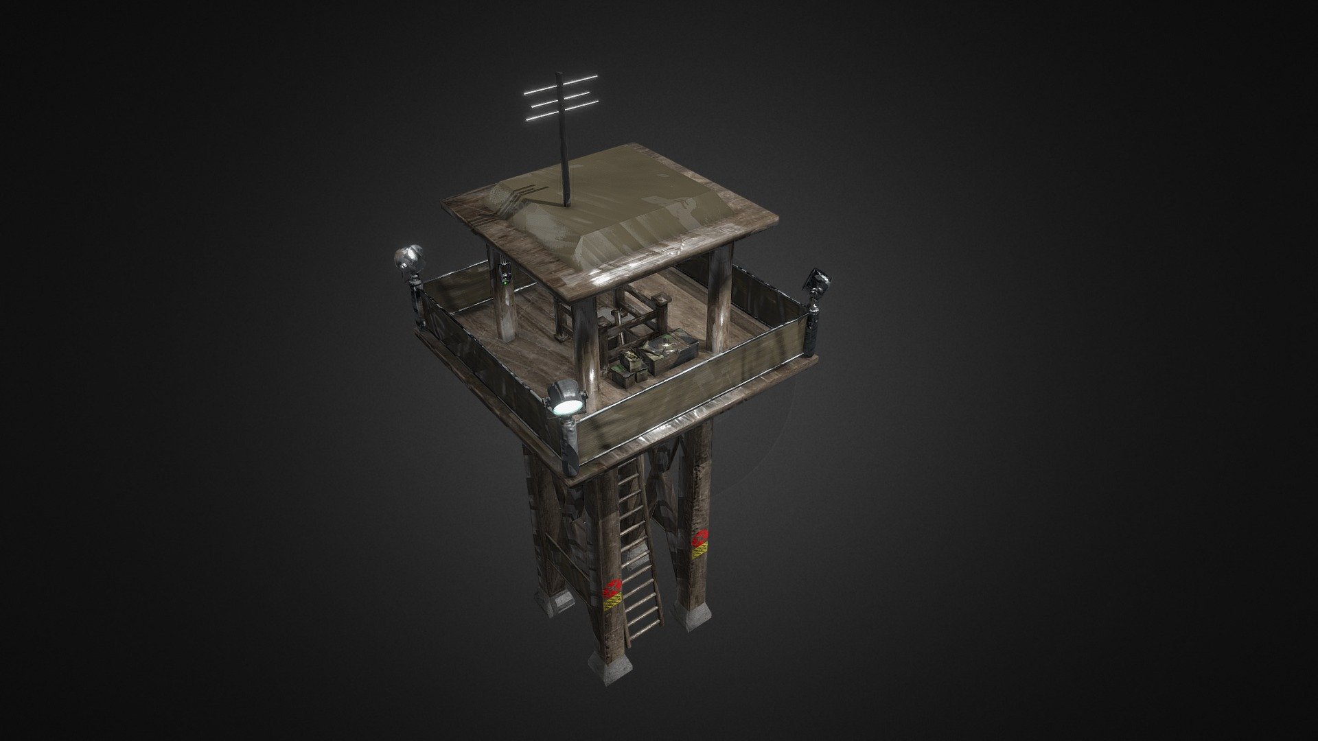 I created this watchtower in less then 2 days. I like making army assets in which I will make more of these types of models and publish those on Sketchfab!

My process while creating this model:







UPDATE June 2021: Do not re-upload, re-sell, or use without giving credit, A DMCA will be filed if you do. That being said, enjoy my models 3d model