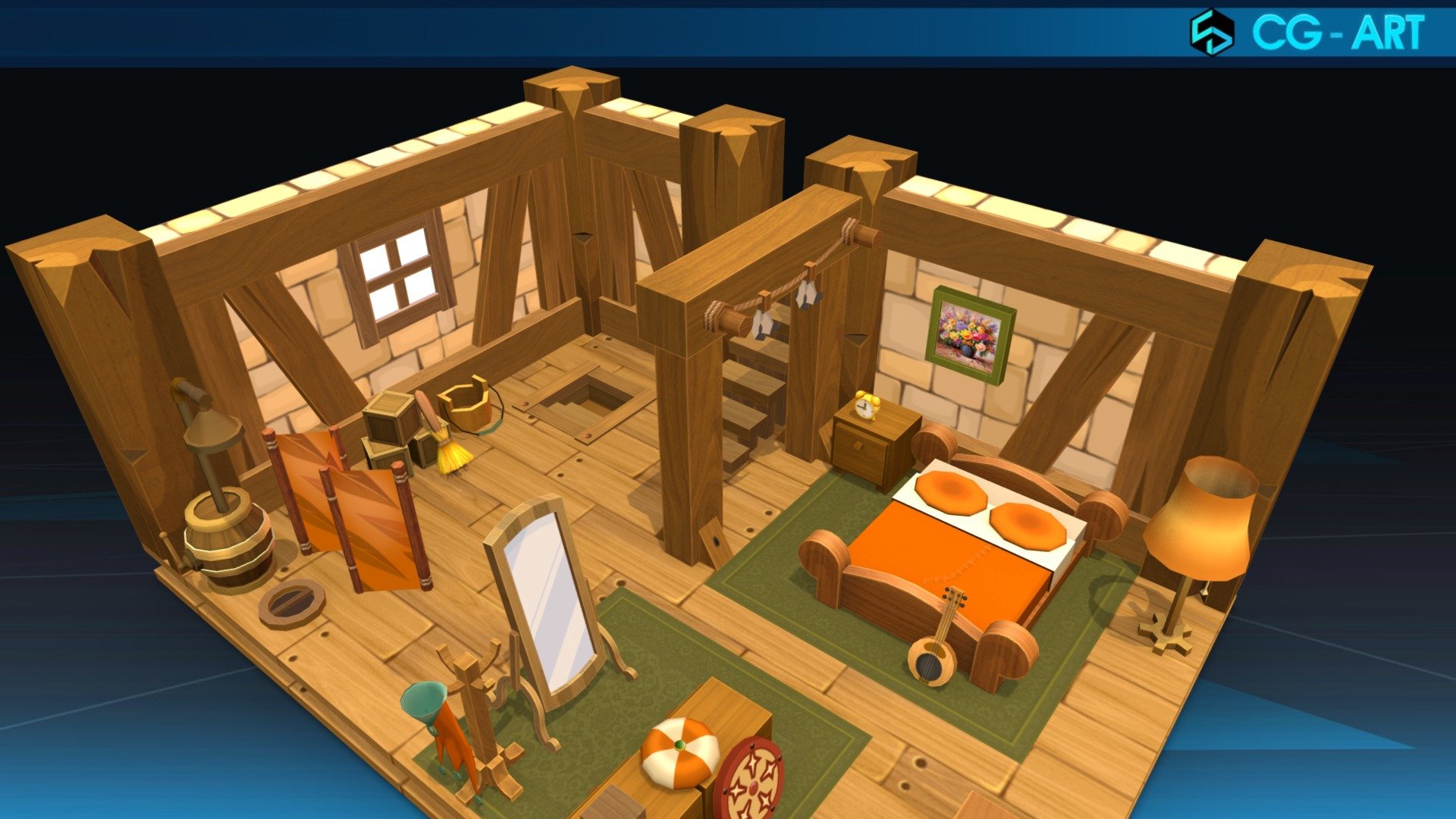 Inspired by the unique design of houses for players in the game Dofus, we continue to turn them into visual 3D models to show our love for this game.


Modeler:  Pham Phuong Thy
Concept Source 
https://dofus.jeuxonline.info/actualite/35870/devblog-refontes-graphique-27
 - Players' Houses 02_Sufokia Dofus - 3D model by cgart.com (@goart) 3d model