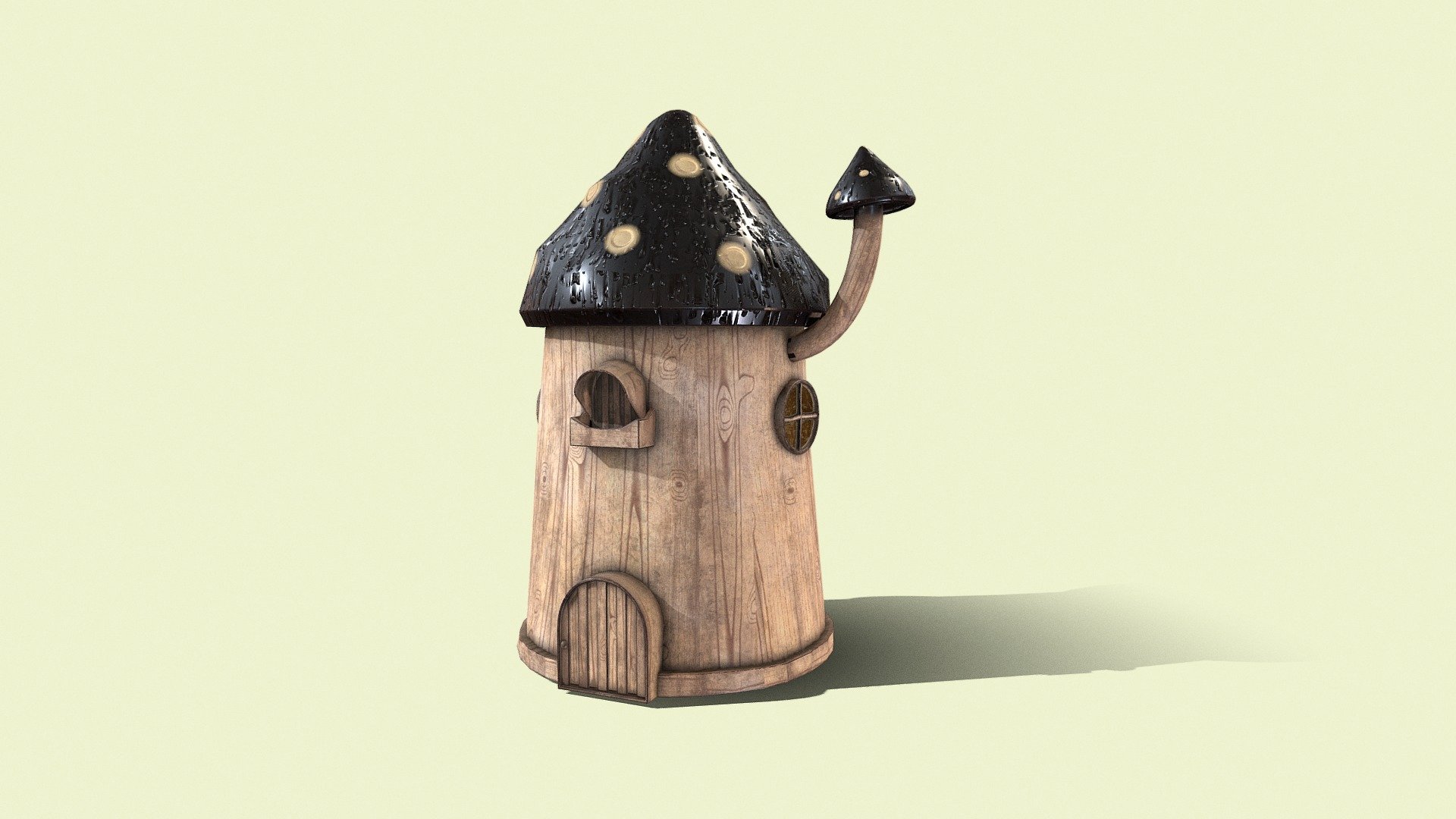Mushroom Houes OBJ &amp; FBX - Mushroom Houes - Buy Royalty Free 3D model by SnowyTrain (@SaifAlshrideh) 3d model