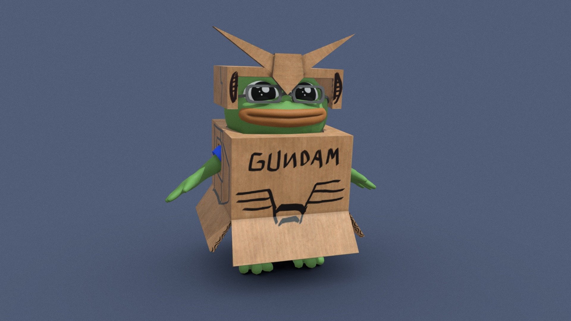 Game model of a peepo in a gundam costume made for a friend's birthday - Gundam Peepo - 3D model by Cup (@cupok) 3d model