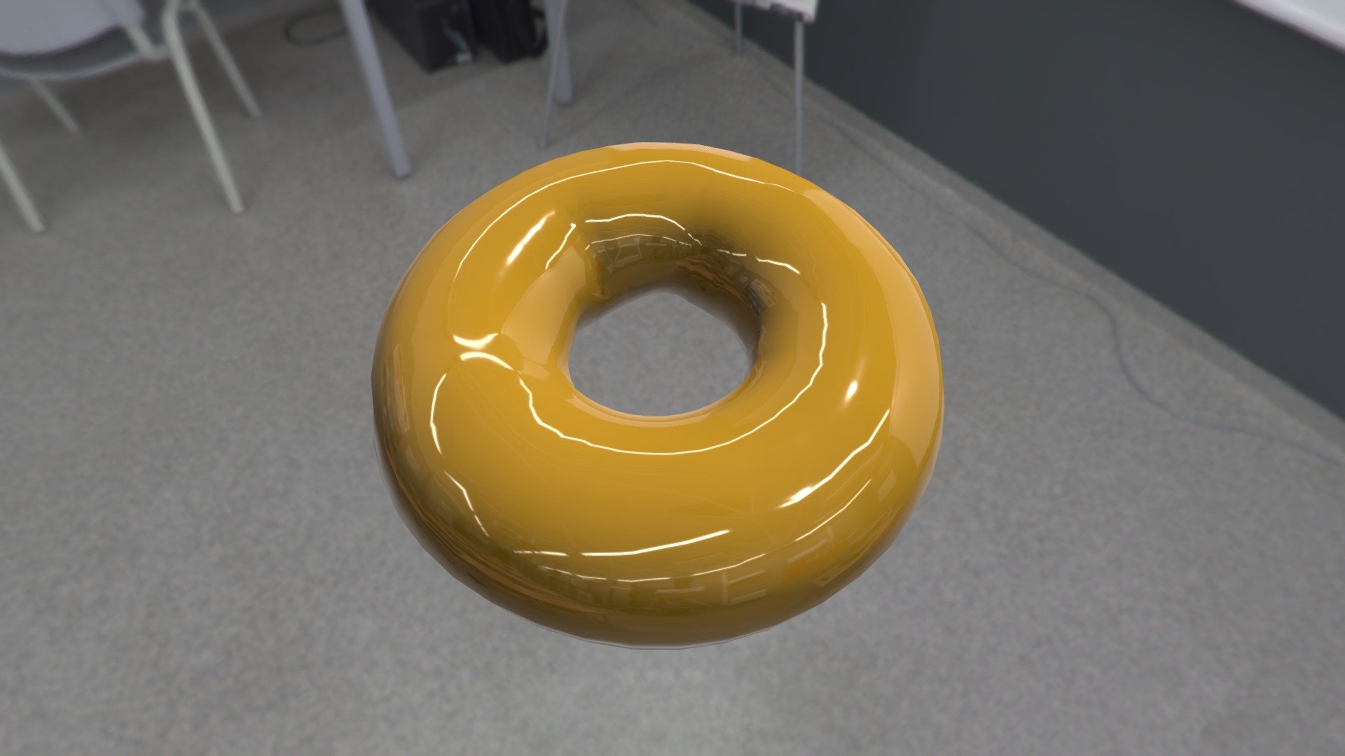 a donut created in blender from blender.org

a beginner work 3d model