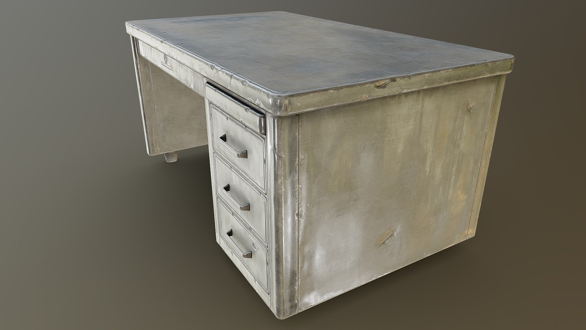 This is an asset of an upcoming Fallout 4 mod of mine, where I will make a bunch of placeable Fallout 3 Furniture for the Fallout 4 workshop mode. This asset is a remake of the Metal Desk asset from Fallout 3. This model was created from the ground up with a modern PBR workflow, whilst making sure to stick to the original cool design of the game.

-PBR - Metallic Roughness - 4k 8 Bit Dithering - Fallout 3 - Metal Desk - Mod Remake - Buy Royalty Free 3D model by AidanWatts3D (@AidanWatts_3D) 3d model