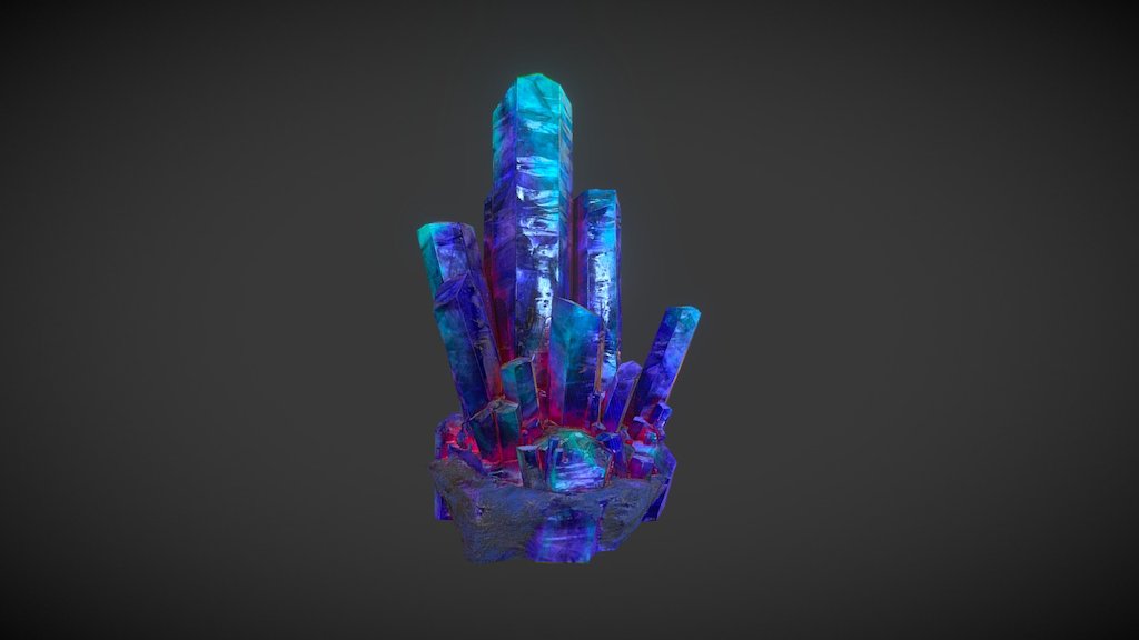 Blu Ore Rock - 3D model by Mango Team (@polygonby) 3d model