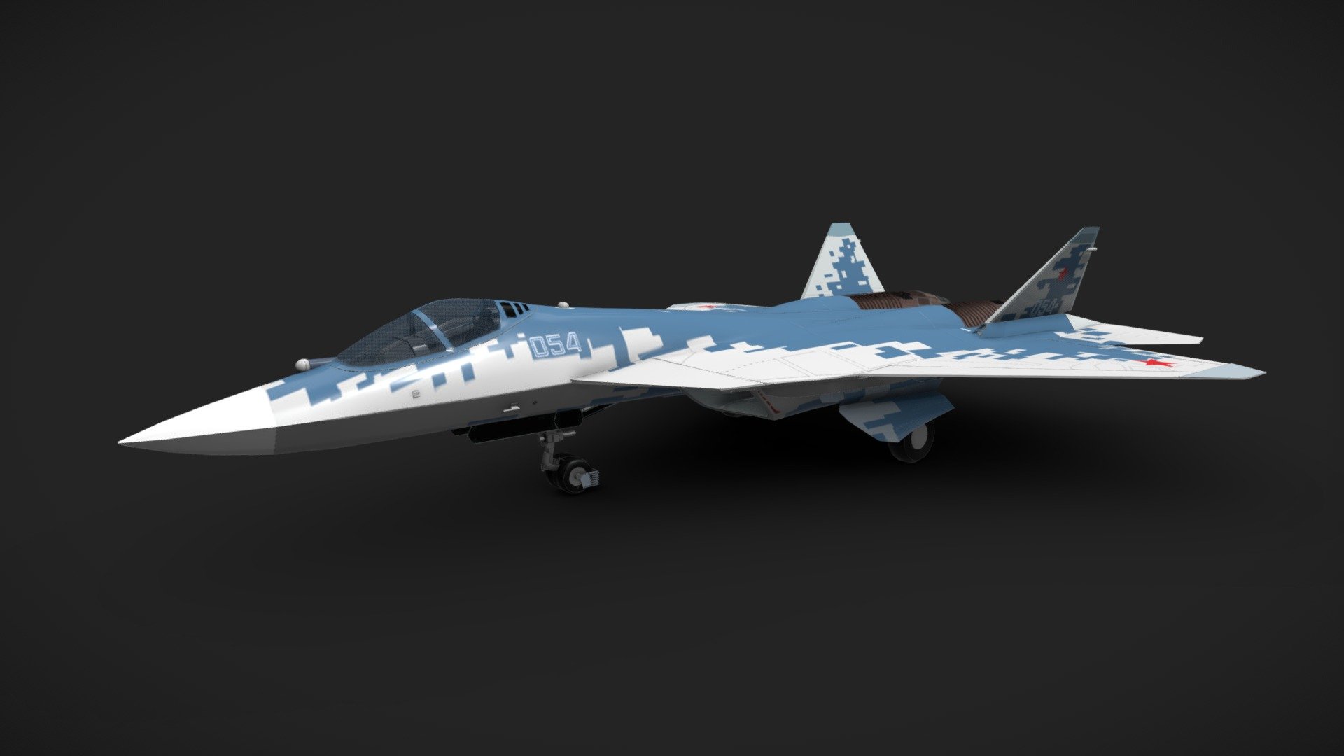 Sukhoi Su-57 - Sukhoi Su-57 - Buy Royalty Free 3D model by Sengchor 3d model