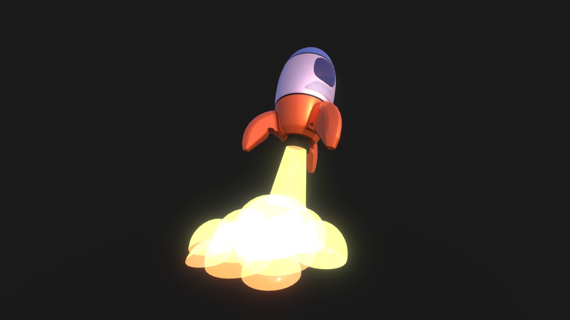 A very small and cute rocket taking off the land - Rocket Take off - Download Free 3D model by 🎀 ★彡[ꜰᴇʟɪx ʏᴀᴅᴏᴍɪ]彡★ 🎀 (@felixyadomi) 3d model