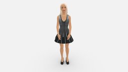 Blondie Girl 0604 style, people, beauty, clothes, dress, miniatures, realistic, woman, character, 3dprint, girl, model
