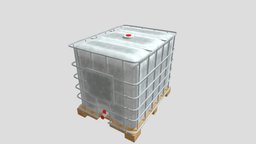 IBC Container 3 pallet, barrel, oil, ton, chemical, water, ibc, container