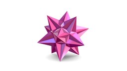 Great Icosahedron paper, icosahedron, paper-model, printable-model, model, great-icosahedron